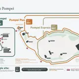 Mappa per visitare Pompei: diverse opzioni di biglietti e siti inclusi, da Pompei Express a Grande Pompei.