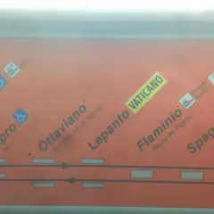 Mappa della metro di Roma con indicata la fermata Ottaviano - S. Pietro - Musei Vaticani, vicina al Vaticano.
