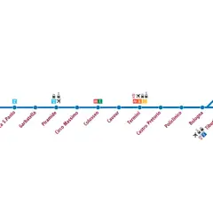 Mappa della metro B di Roma, con le fermate da Laurentina a Rebibbia. L'ultima corsa metro Roma è un viaggio attraverso la città.