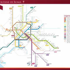 Mappa delle metropolitane e ferrovie di Roma. Ideale per muoversi a Roma in modo efficiente.