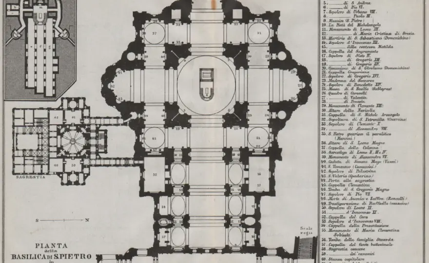 Pianta Basilica San Pietro - Guida per capirla davvero